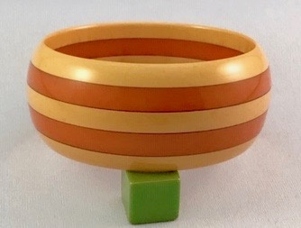 maize/orange striped bangle